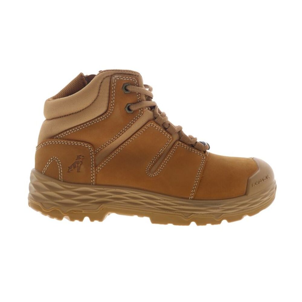 Mack Mens Shift Zip Steel Toe Slip Resistant Heat Resistant Brown Boots (NWT)